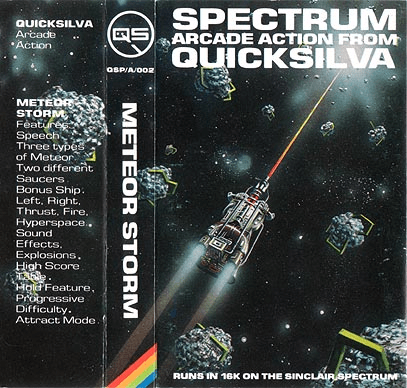 Meteor Storm box art for ZX Spectrum